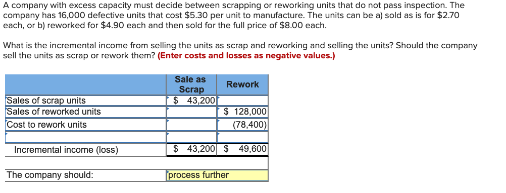 The problem is telling me that this is incomplete. Please Help. A
