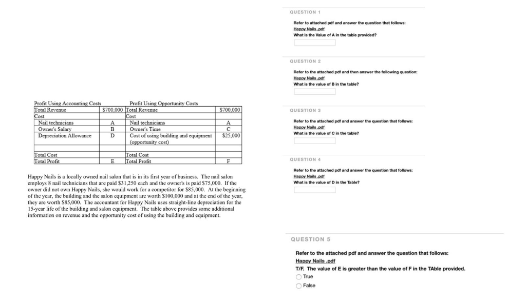  QUESTION 1 Refer to attached pdf and answer th question that