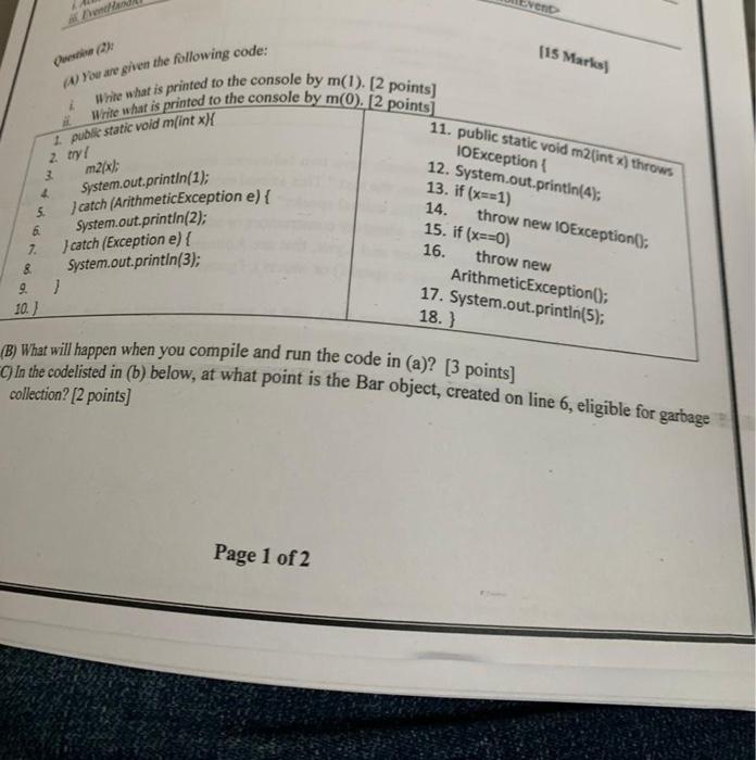 please solve fast (B) What will happen when you compile and run