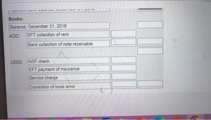 (Click the icon to The December cash records of Buffy Insurance follow