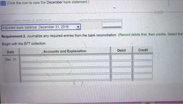 Click the icon to view the checkbook) Buffy's Cash account shows a