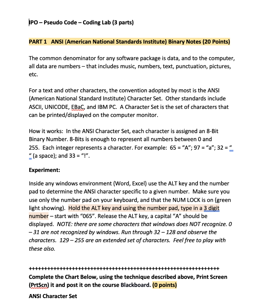 MMy name is Talia Rawlins. For Binary Code |PO - Pseudo Code