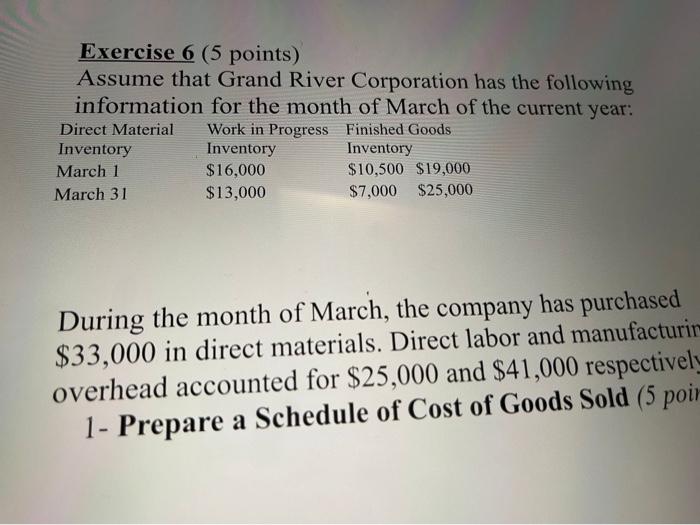 please use same values and completly!! dont use excel . thanks. Exercise