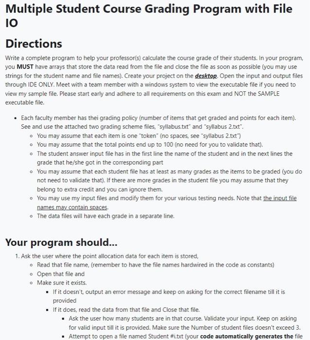 This is a C++ program. Do NOT use classes, structs, vectors,