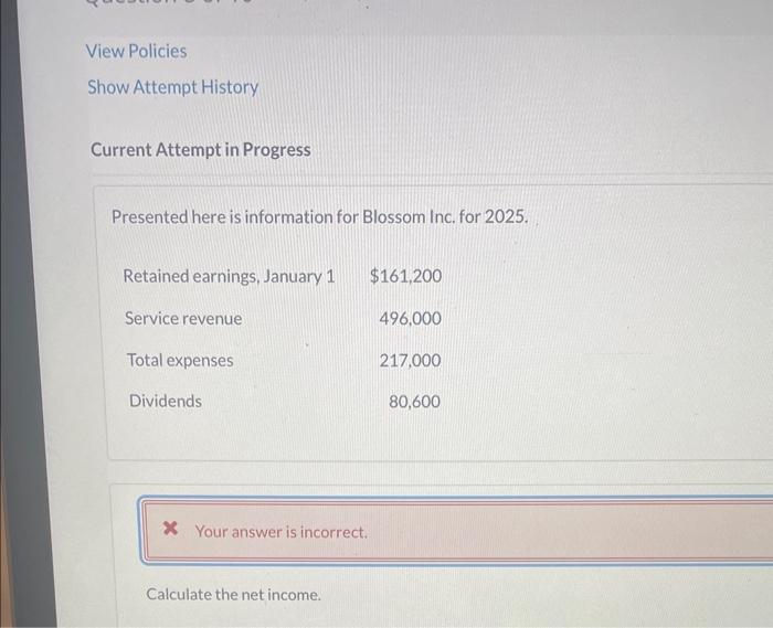  Current Attempt in Progress Presented here is information for Blossom Inc.