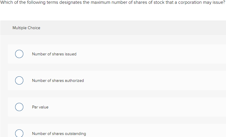 to the market or selling price of the stock. he number of