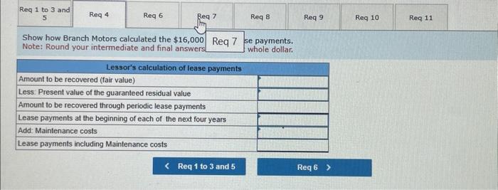 from Branch Motors. - Branch paid $40,000 for the truck. Its retall