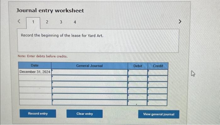 value is $62,548. - The lease agreement specified annual payments of $16,000