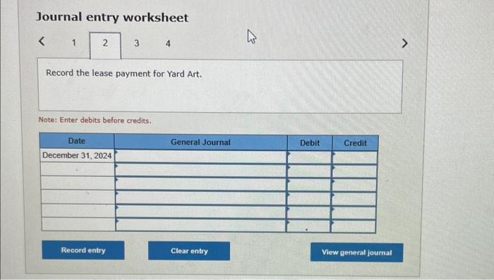 beginning December 31,2024 , the beginning of the lease, and at each