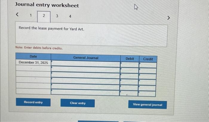 guaranteed a residual value of $6,000. Yard Art's incremental borrowing rate is