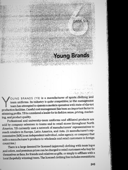 Case 6 YB Using the information from Exhibits C6.1 and C6.2 develop