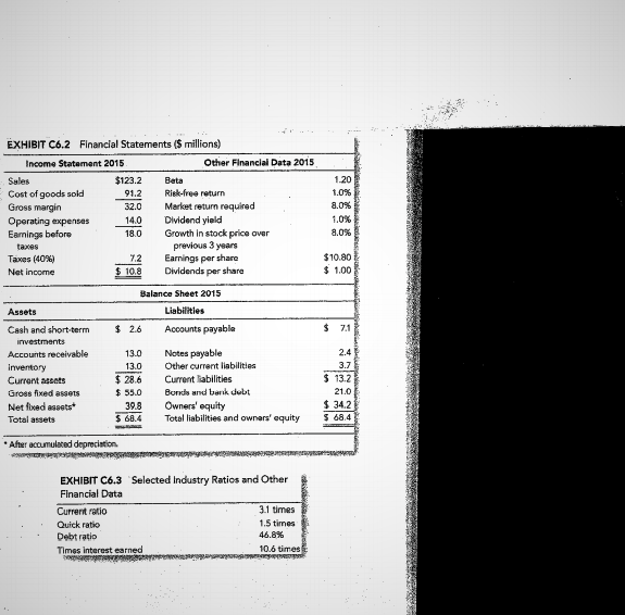 and exhibits C6.2 and C6.3 as well as other information in the