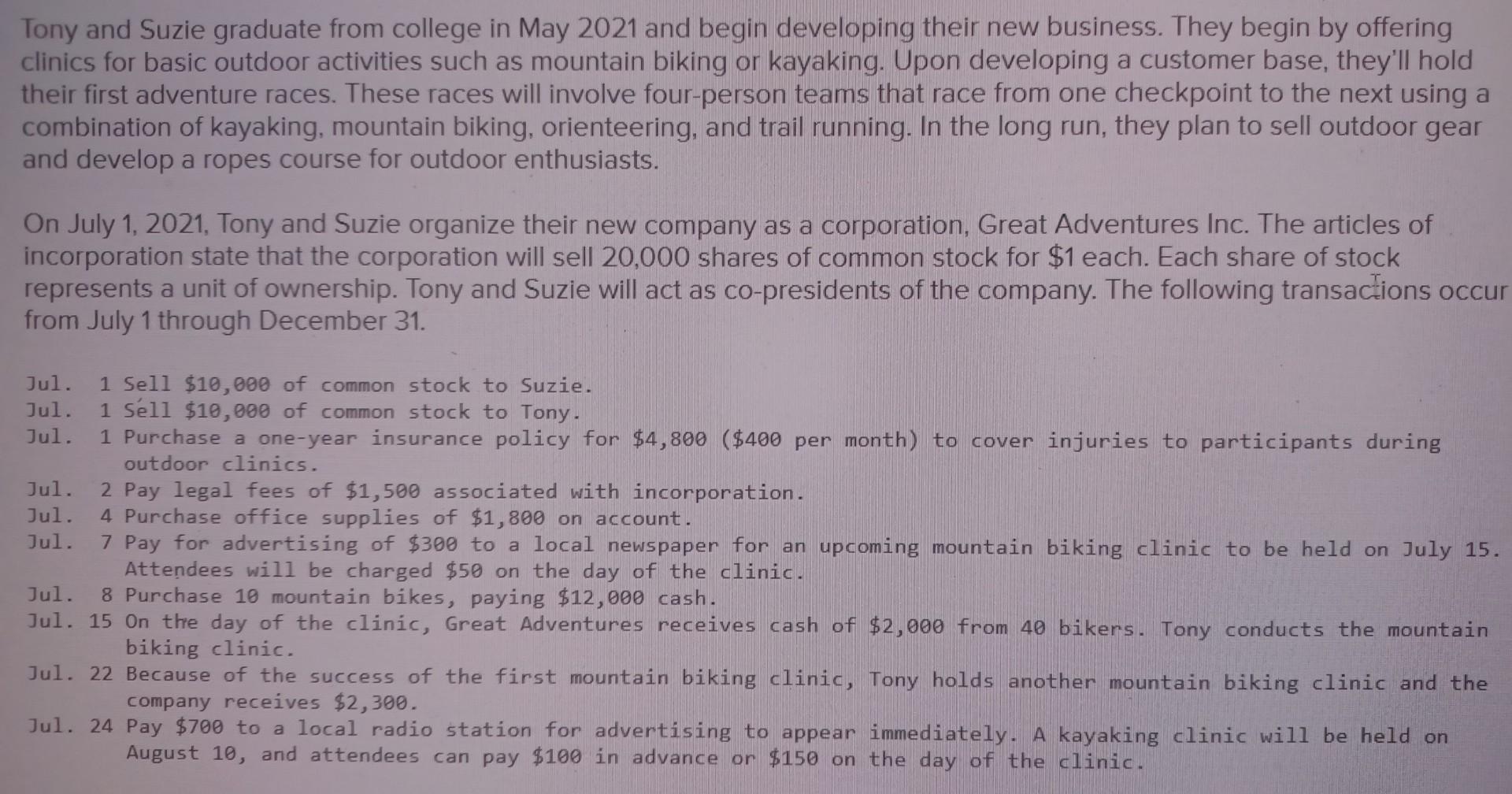 I need the answer to the question please. Thank you. Tony and