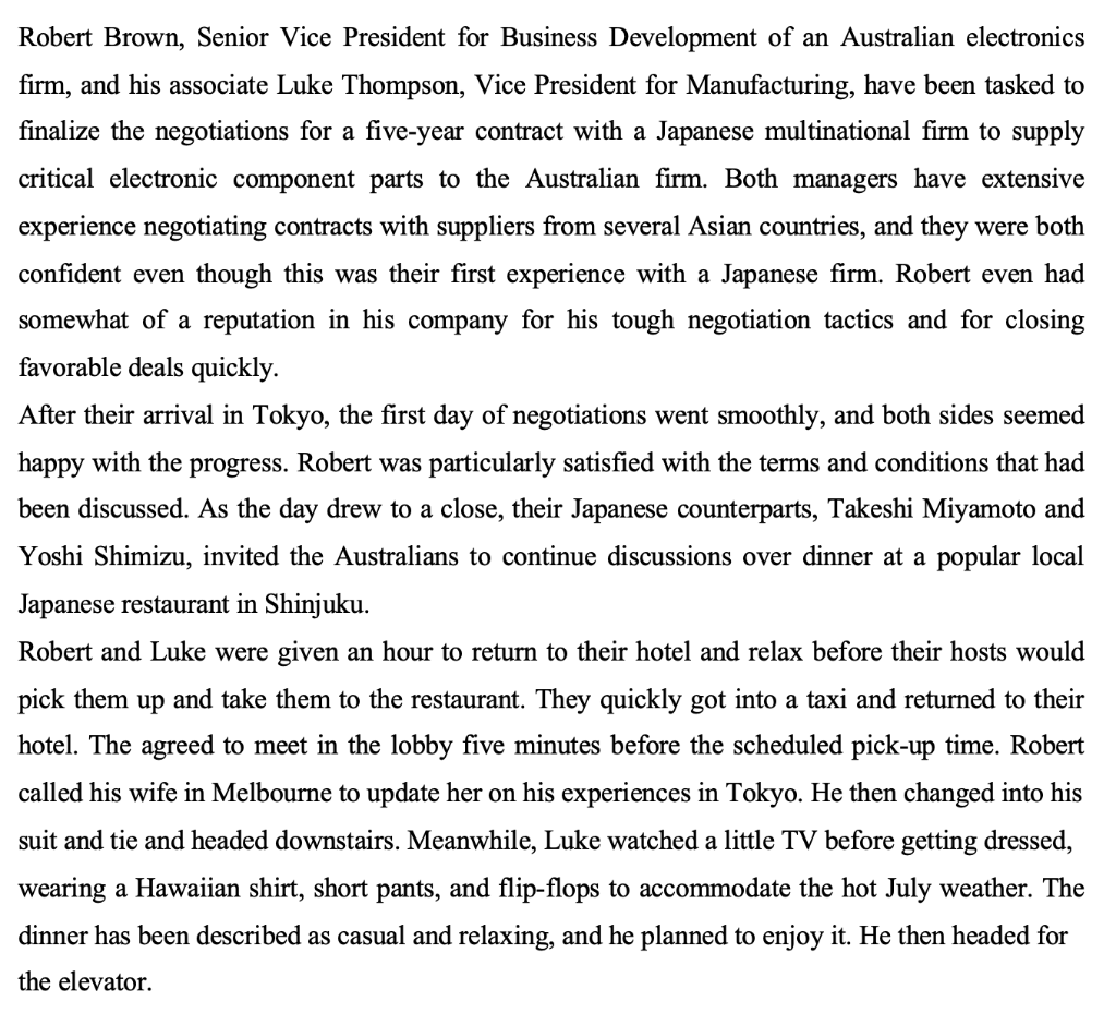 Based on the case study below, please answer the following question below: