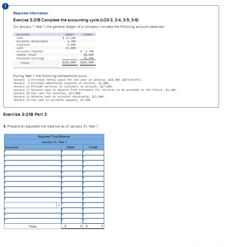 Required Information Exercise 3-21B Complete the accounting cycle (LO3-3, 3-4, 3-5,