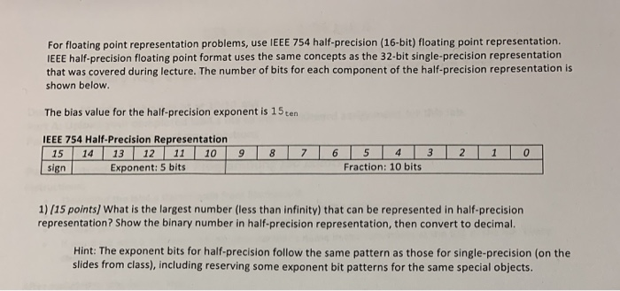 question is attached, thabk you in advanced. For floating point representation problems,