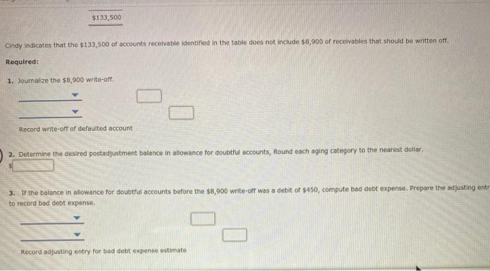 manager or Cayce Printing Service, has provided you with the following aging