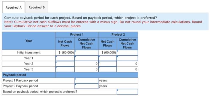 thumbs up if good. Gonzalez Company is considering two new projects with