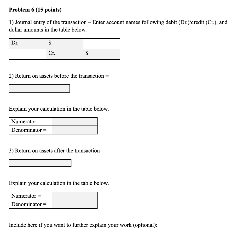 transaction (event). Each transaction affects financial statement items and thus financial ratios.