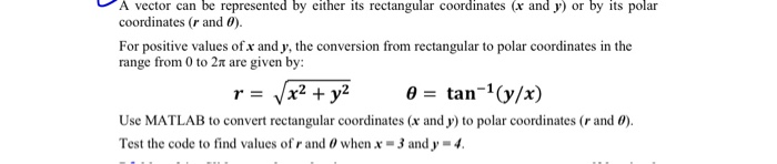 without usung available builtin functions V A vector can be represented by