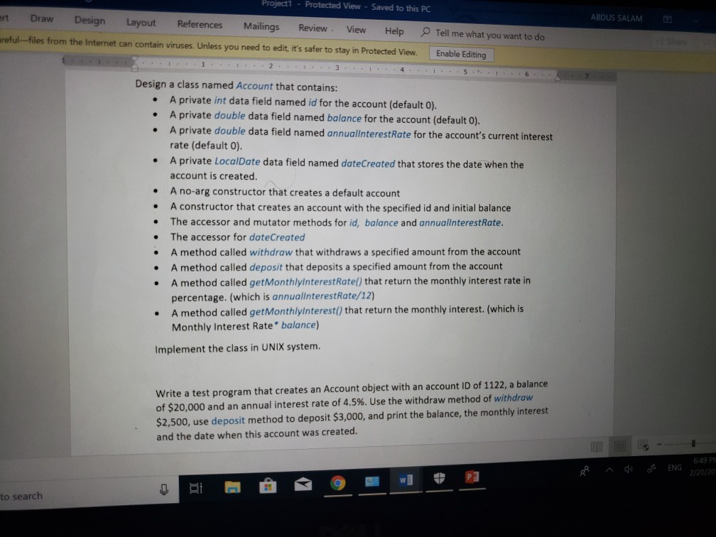documentation in HTML format Programming/Documentation Style Requirements: using "comments" to make code