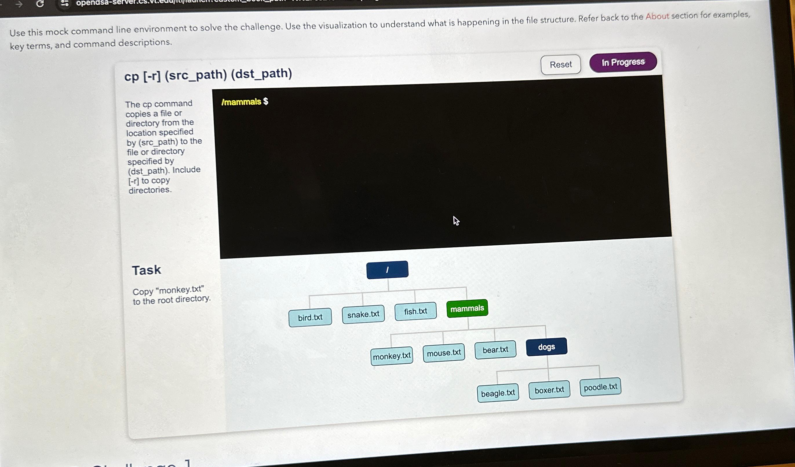  key terms, and command descriptions. cp [-r](src_path)(dst_path) The cp command copies
