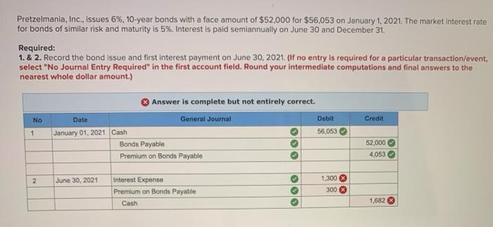  Pretzelmania, Inc., Issues 6%, 10-year bonds with a face amount of