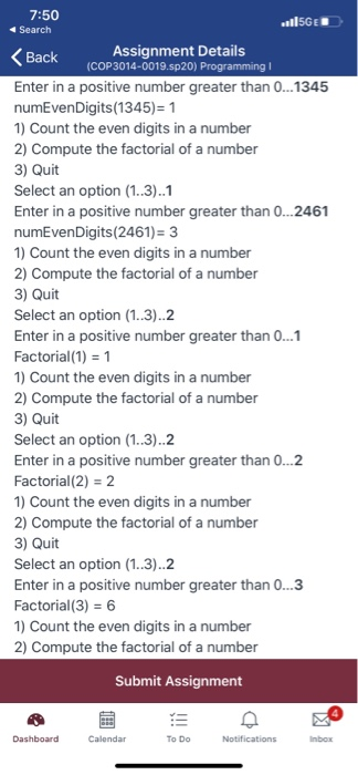 branches) in any combination. You can recover from wrong user inputs. You