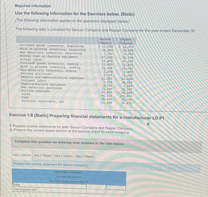 answer and fill all the blanks please. Required information Use the following