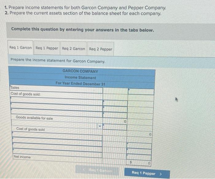 information for the Exercises below. (Static) [The following information applies to the