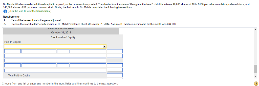 B- Mobile Wireless needed additional capital to expand, so the business