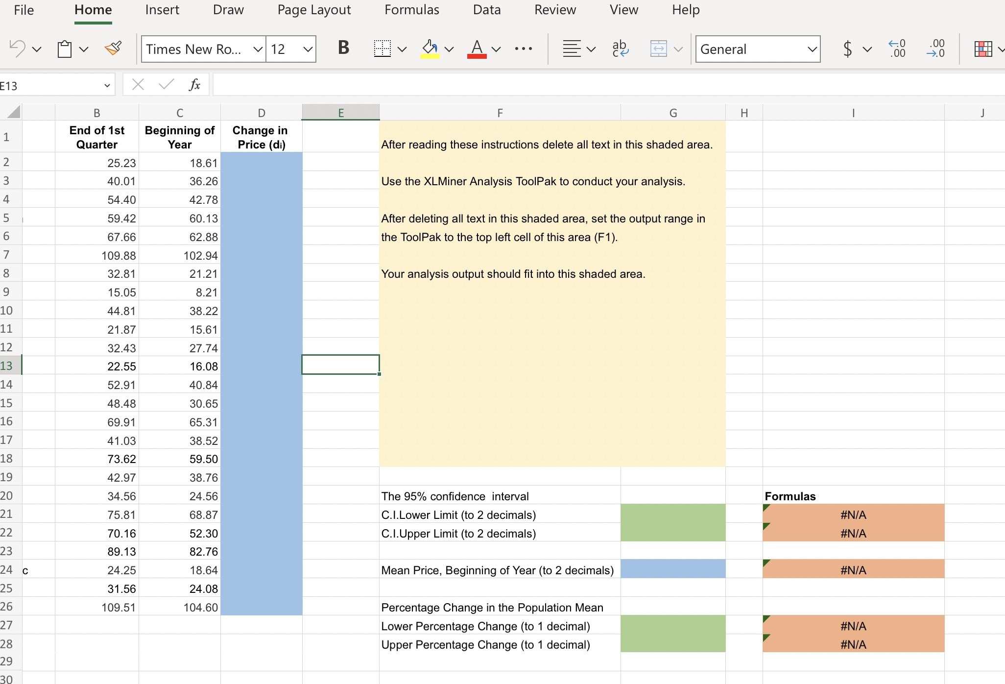  File Home Insert Draw Page Layout Formulas Data Review View Help