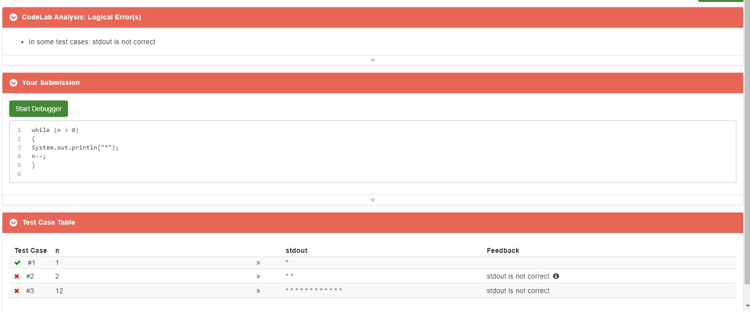 to a positive value, use a while loop to print a single