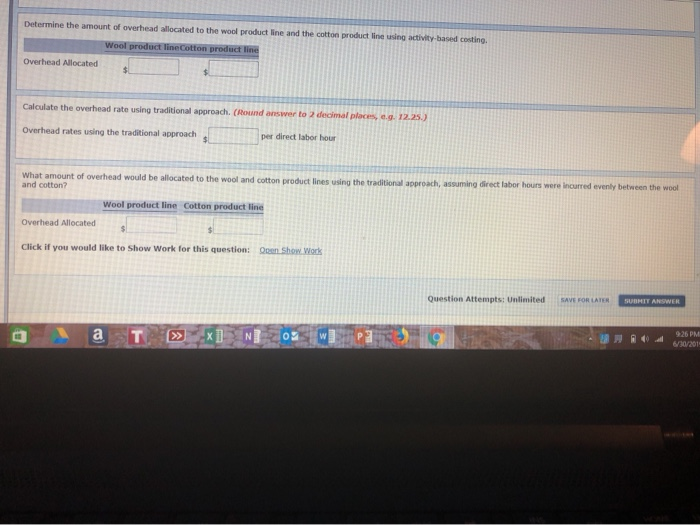 the traditional and the activity-based costing systems indlude direct materials and direct