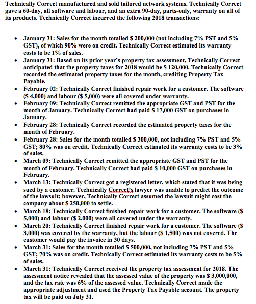  Technically Correct manufactured and sold tailored network systems. Technically Correct gave