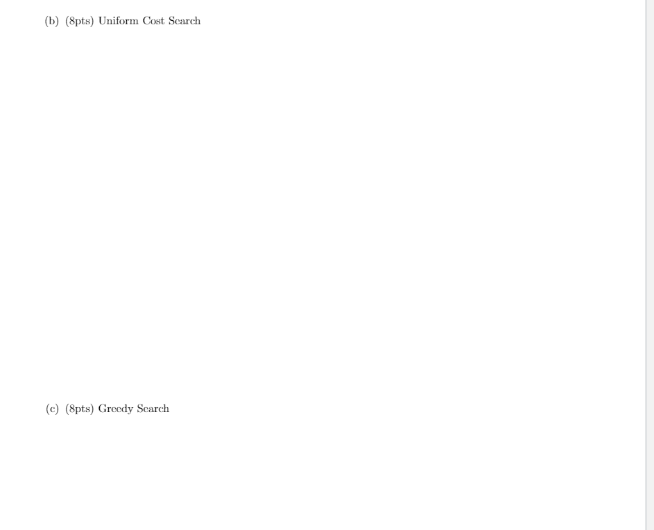 the path to the goal for the algorithm in each part for