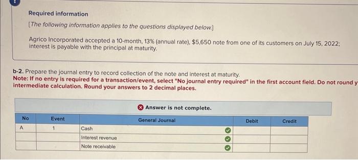 10-month, 13% (annual fate), $5.650 note from one of its customers on