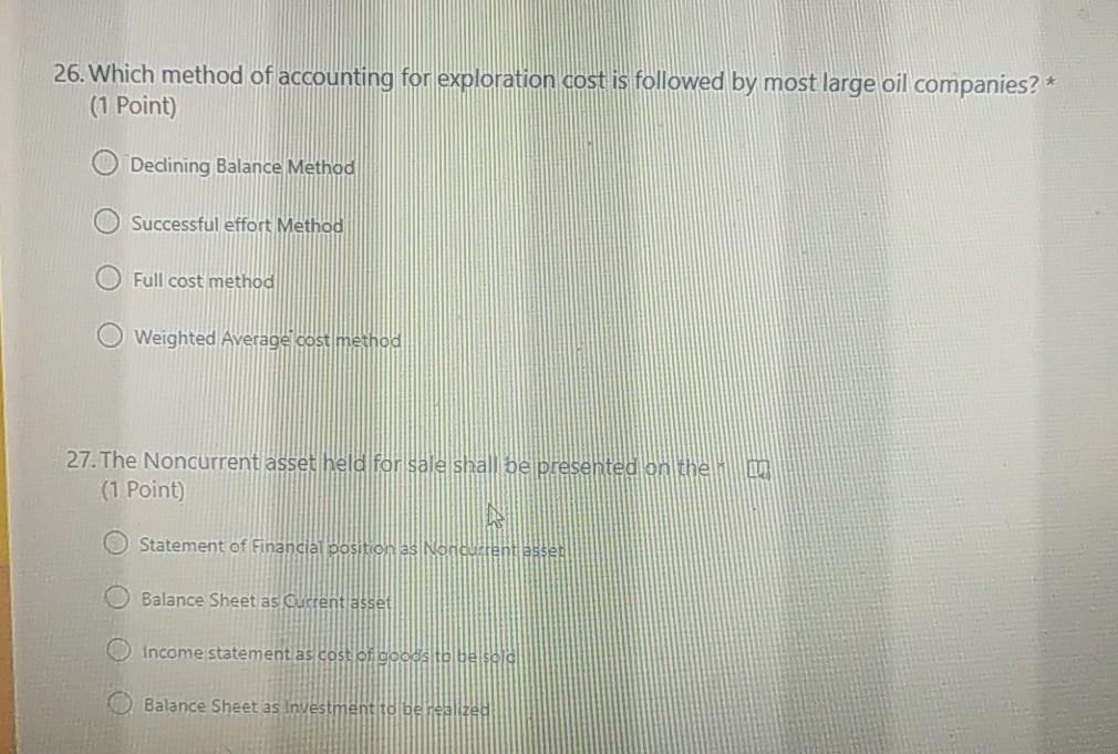  please answer all the questions immediately thankyou 26. Which method of