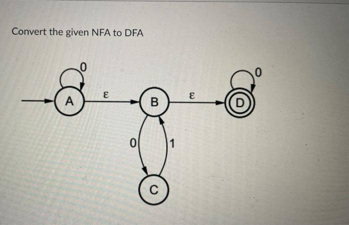  Convert the given NFA to DFA