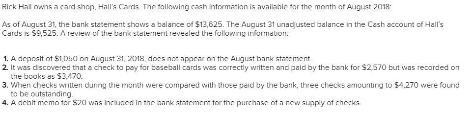 Following is a bank reconciliation for Zocar Enterprises for June 30, 2018