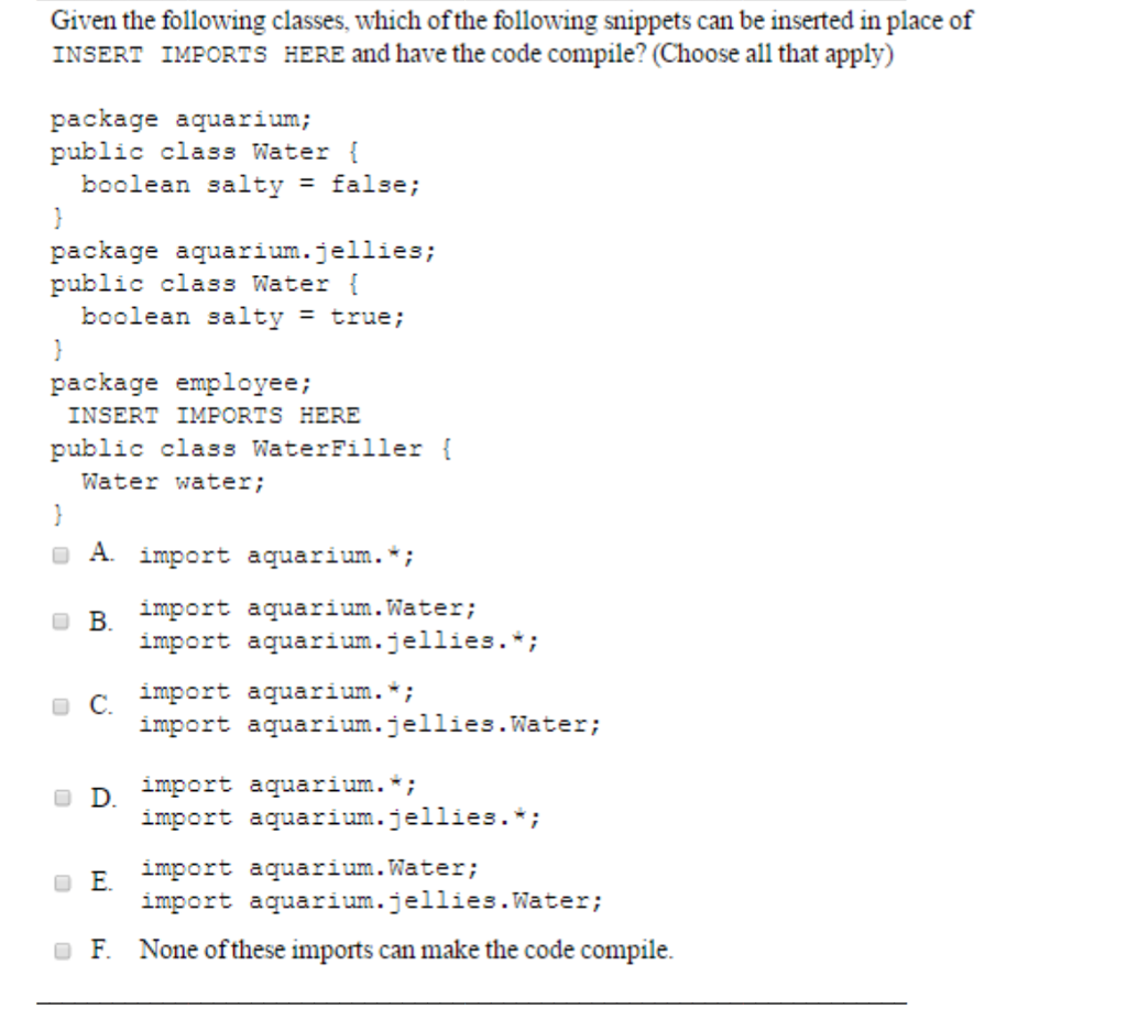 NOTE: IS LEARNING JAVA PROGRAMMING 2 Given the following classes, which of