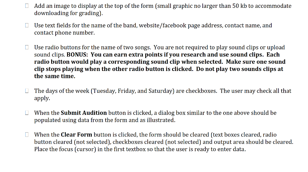 Name of Band: Band website or Facebook page: Sample sound clips of