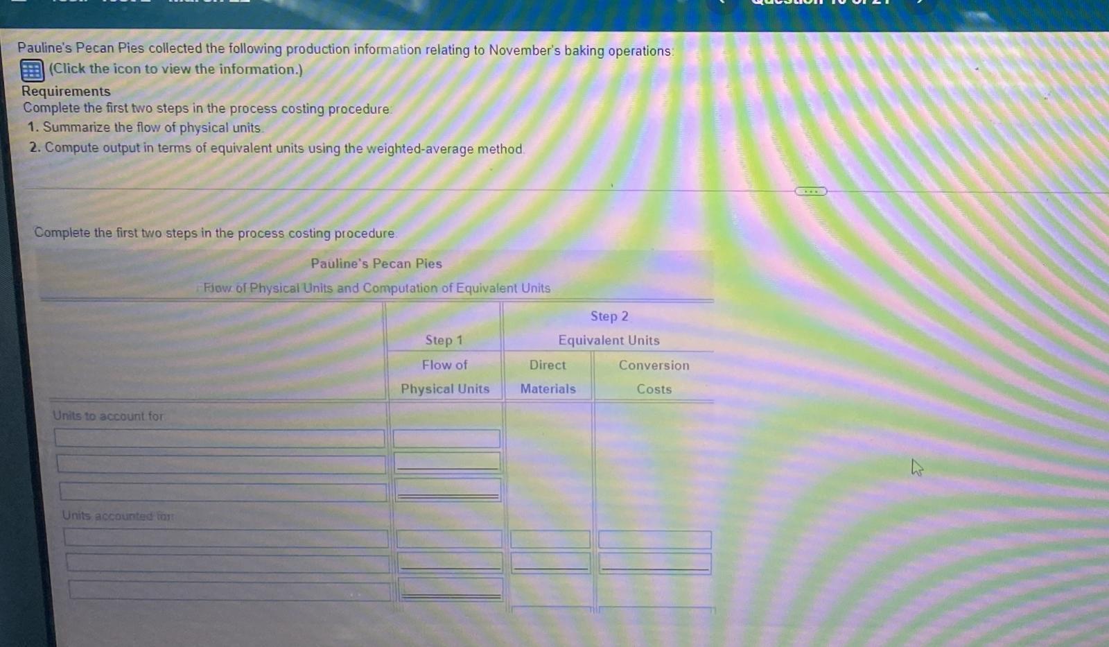 Units (% complete) (% complete) 200.000 Beginning work in process Ending work