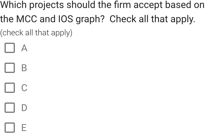 MCC schedule 20% 19% --- JOS Schedule MCC Schedule Project A return