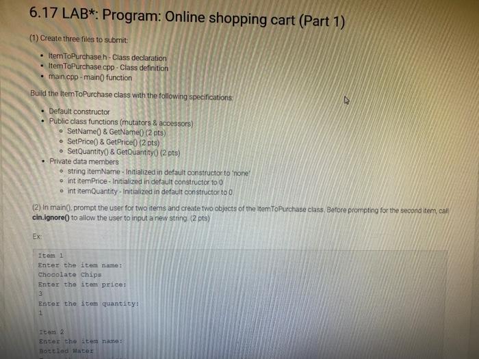 please help in c++ in simplist terms (1) Create three files to