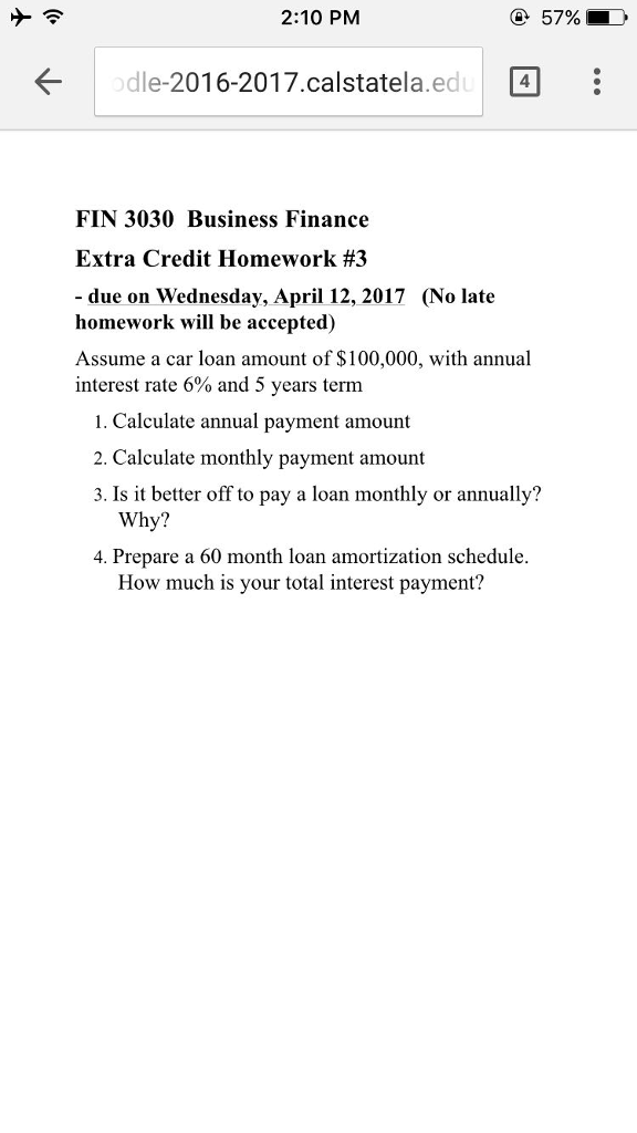 I need step by step solution. Thanks Assume a car loan amount