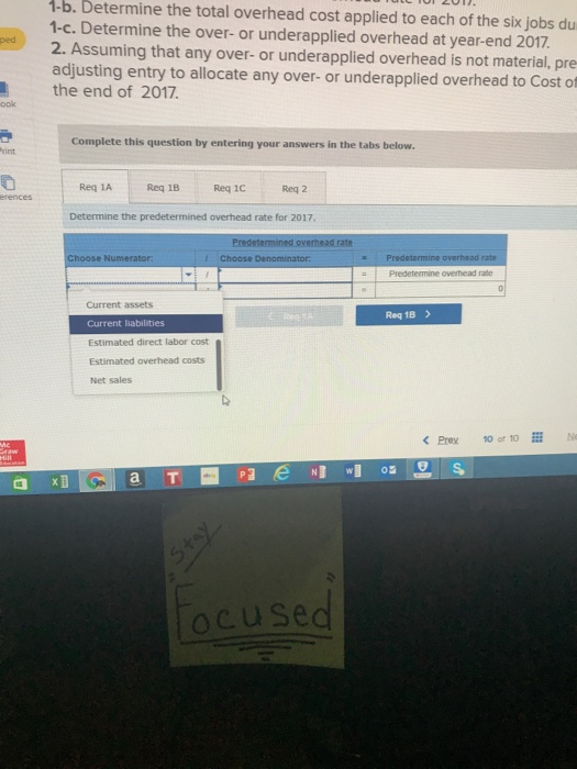 $20 per hour. The manager also estimated the following manufacturing overhead costs