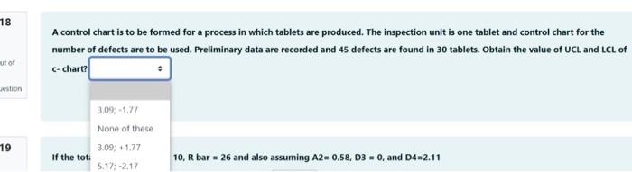  solve it fast plz no time 18 A control chart is