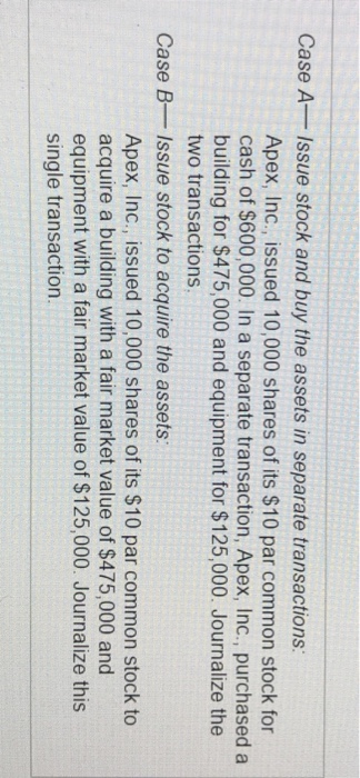 acquire plant assets (Click the icon to view the cases.) Compare the