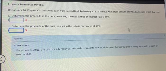  Proceeds from Notes Payable On January 26, Elegant Co. borrowed cash